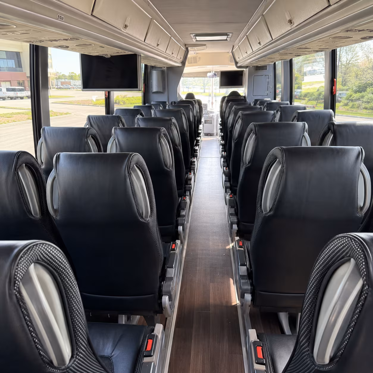 newport beach charter bus rental interior