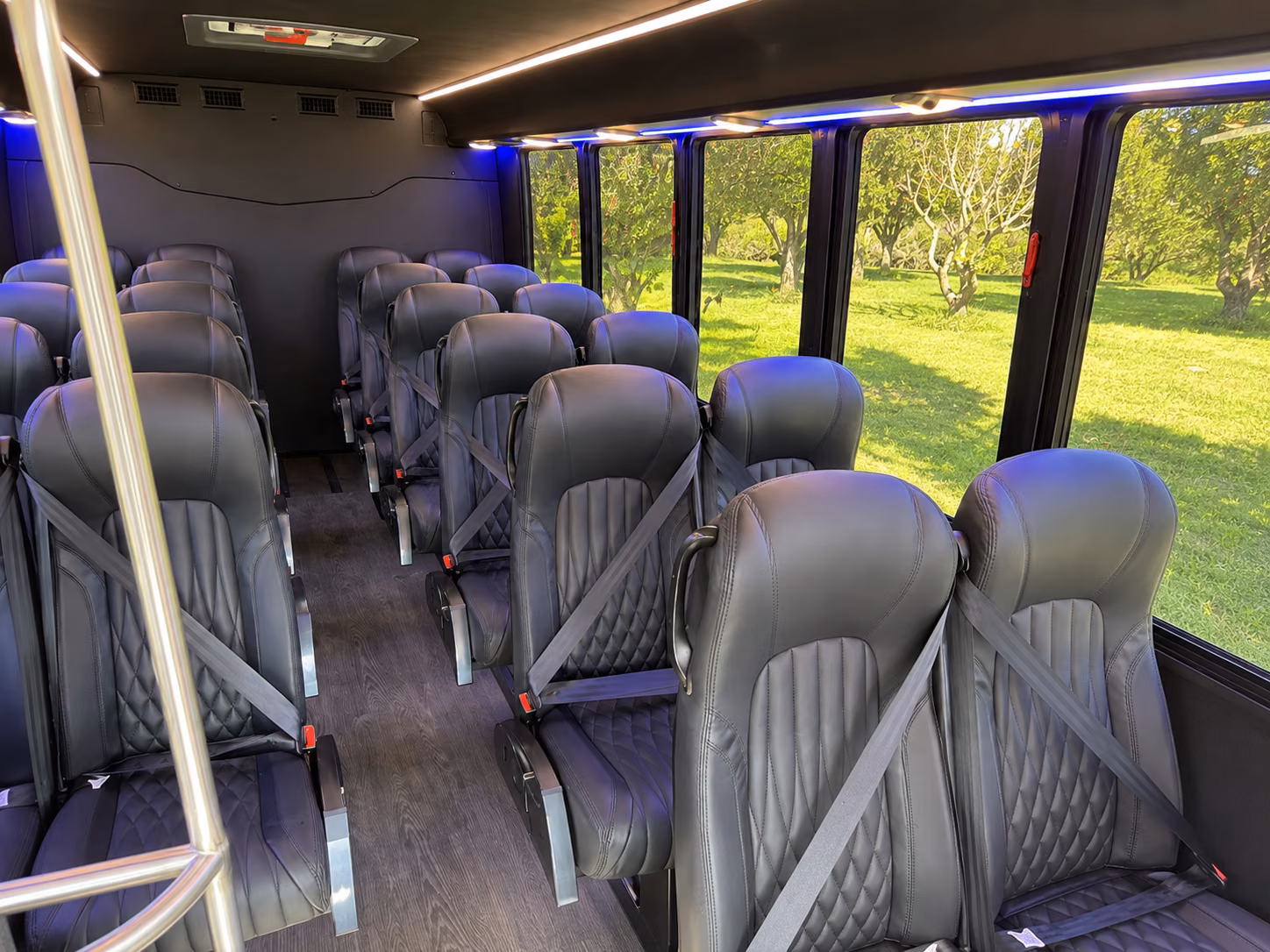 newport beach school event transportation onboard seating